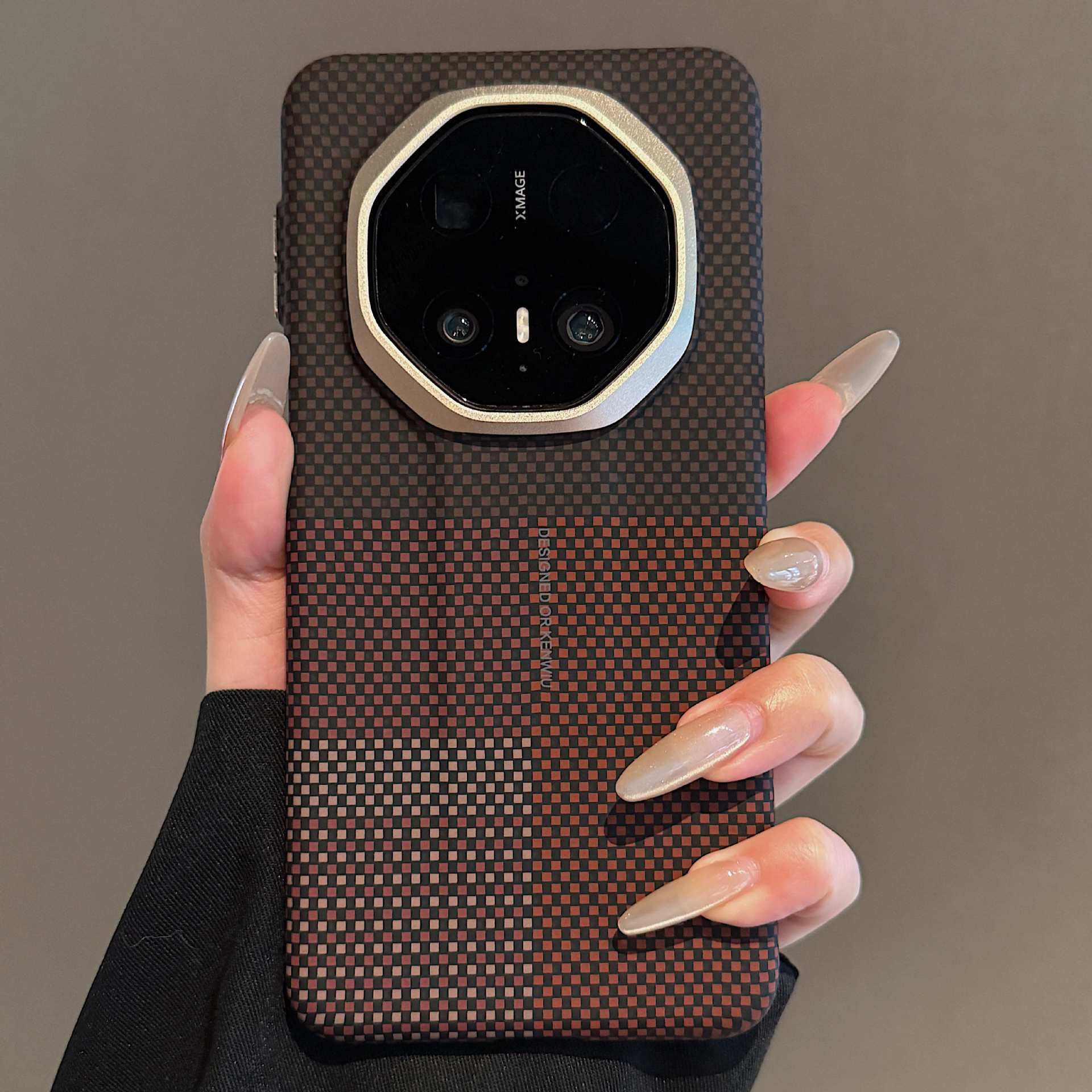 Kevlar Pattern Suitable for Huawei Mate70Rs Extraordinary Master Mobile Phone Case Mate80Rs Carbon Fiber Pattern Mate60Rs Classy Mate70Pro/60Pro Protective Cover Pura80Pro Back Shell