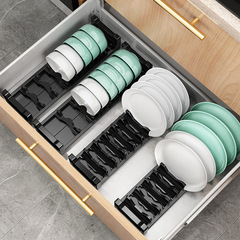廚房抽屜收納分隔內置碗架櫃內櫥櫃碗盤收納架盤子碗筷餐具碗碟架