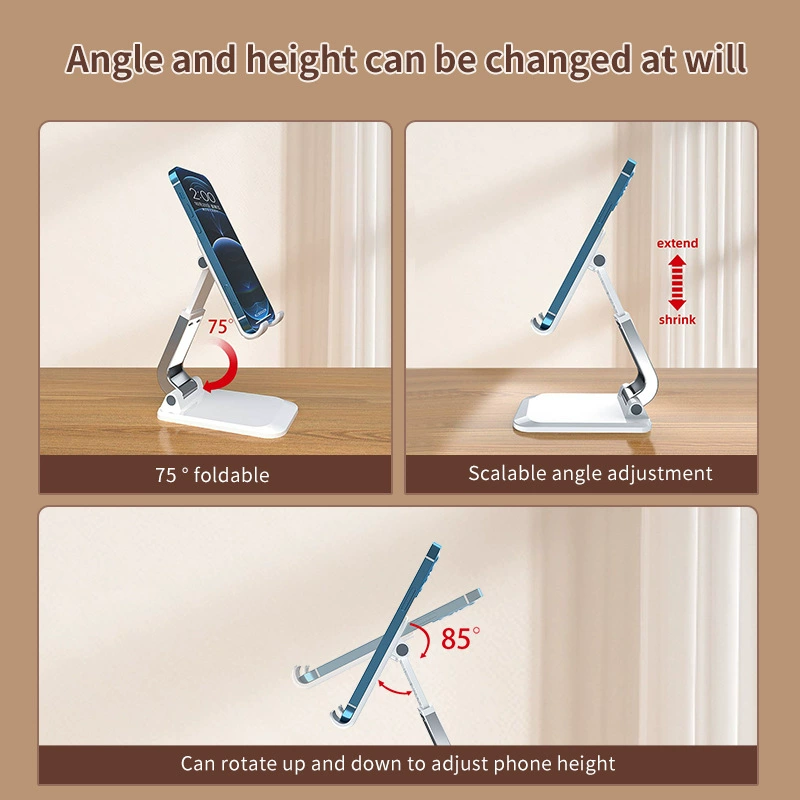 Foldable phone holder, tablet handheld tubing