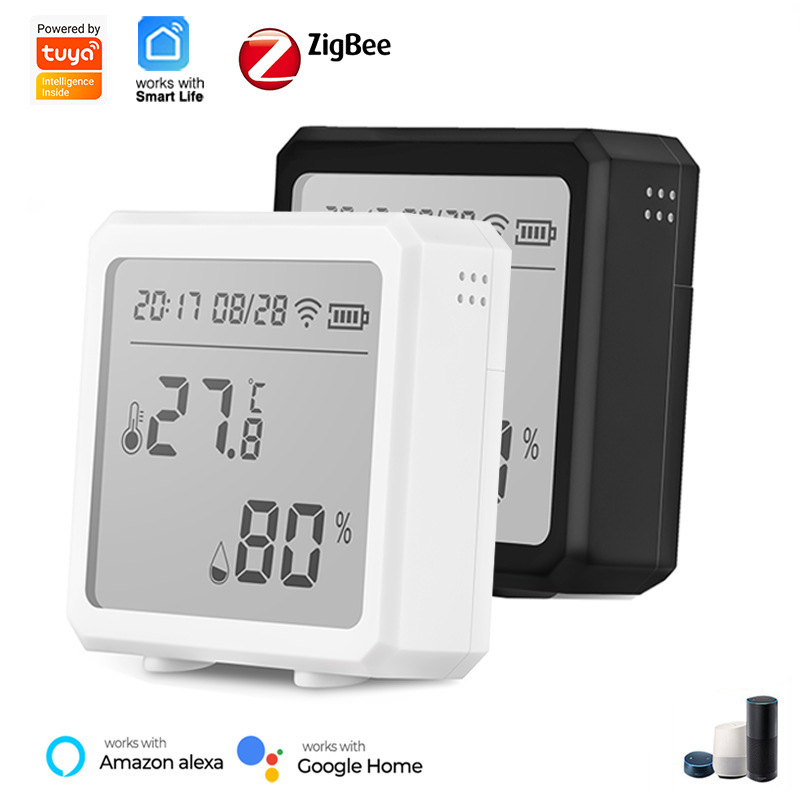 Tuya Wifi Smart Temperature and Humidity Sensor Zigbee Indoor Hygrometer Detection and Monitoring Wireless Mobile Phone Remote Tuya Wifi Smart Temperature and Humidity Sensor Zigbee Indoor Hygrometer Detection and Monitoring Wireless Mobile Phone Remote