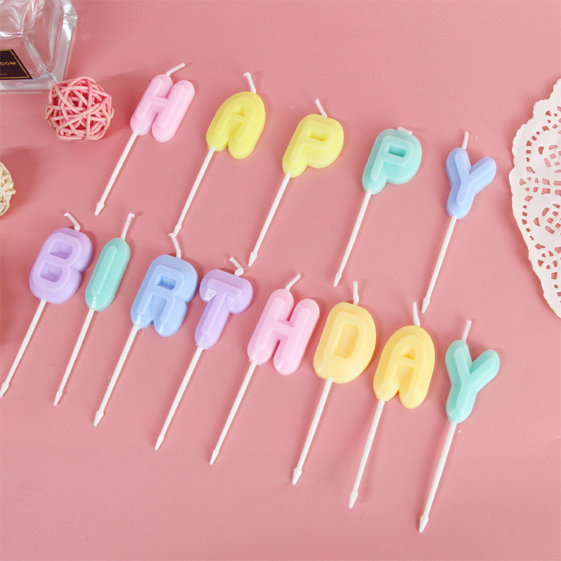 Paraffin Material Birthday Festival Birthday Letter Paraffin Party Candle 1 Set