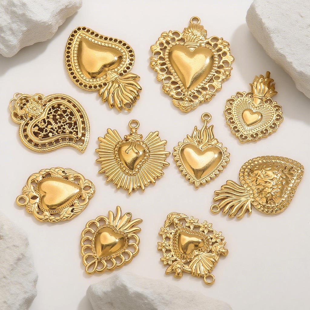 Acero inoxidable de alta moda sol amor oro 18K colgante accesorios collar de brazalete acero titanio accesorios de joyería DIY