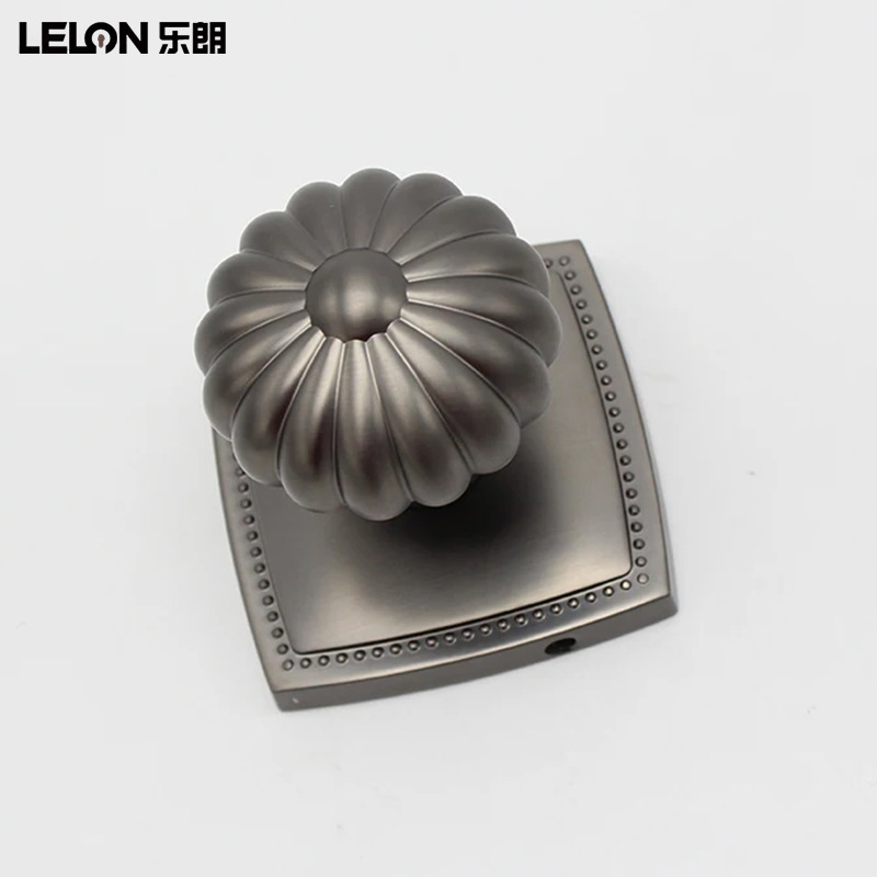 Cerradura de puerta de baño de aleación de zinc con diseño de calabaza estilo francés retro, cerradura de privacidad, cerradura esférica universal para interiores
