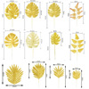 Cross -border artificial golden turtle back leaf simulation Persian leaf leaf -tailed sunflower wedding booming boom accessories decorate leaf