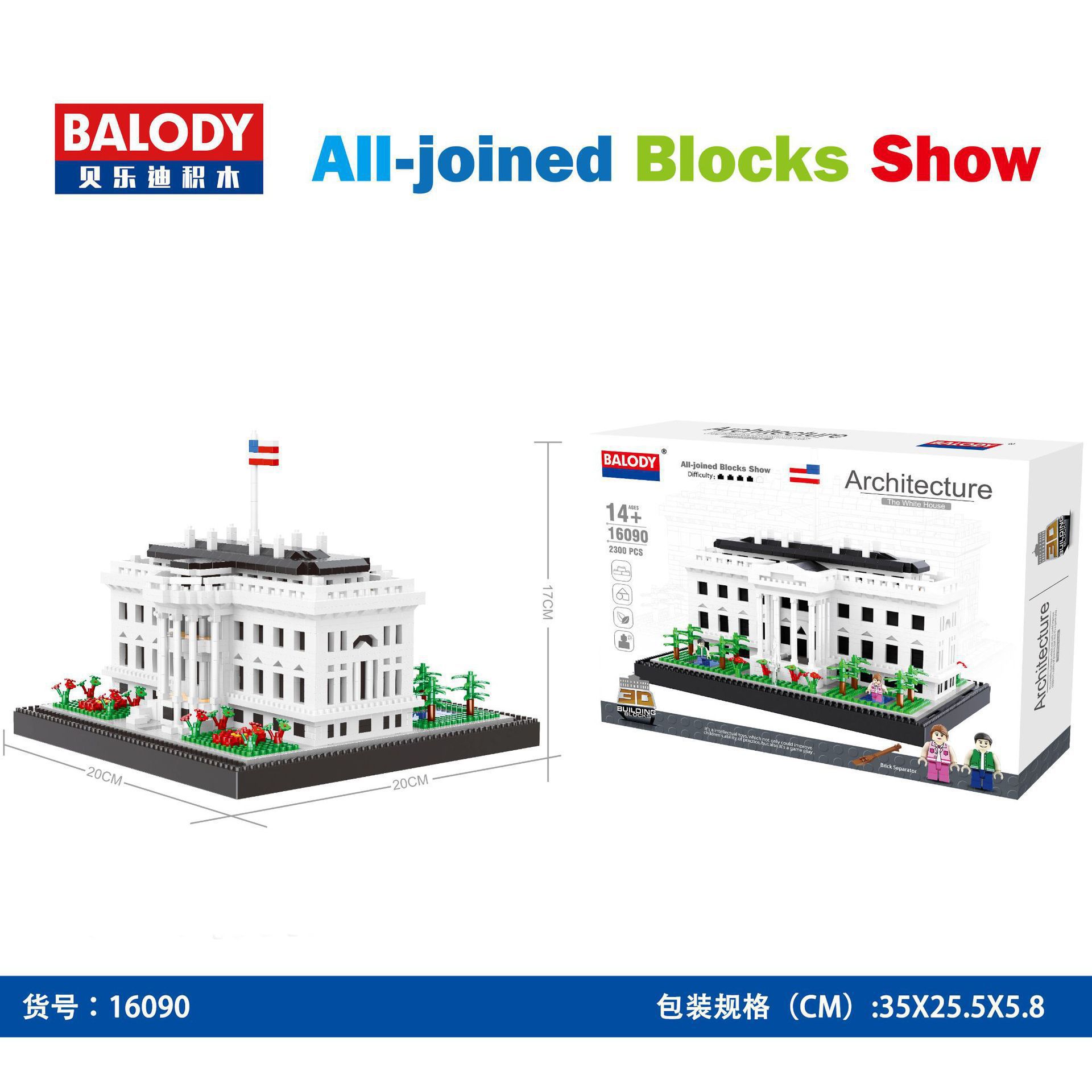 Belodi 16090 Casa Blanca micro partículas para adultos montaje creativo ocio bloques de construcción juguete