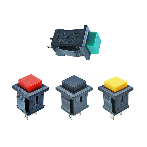 方型按钮开关PB04规格14*14*18/24 自锁复位 耐高温 颜色可选