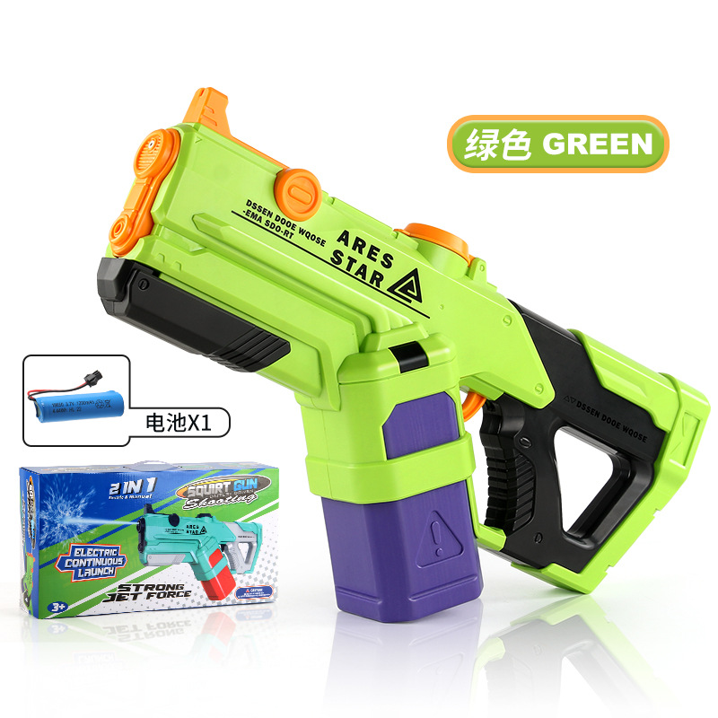 Pistola de agua de espacio transfronterizo eléctrico continuo pelo verano pistola de agua de extracción de alta presión verano interior y exterior juguetes de agua