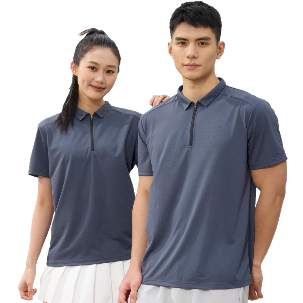 Seco rápido semia cremallera polo camiseta impresa ropa de trabajo ropa de grupo publicidad camiseta cultural camiseta de manga corta logotipo impreso