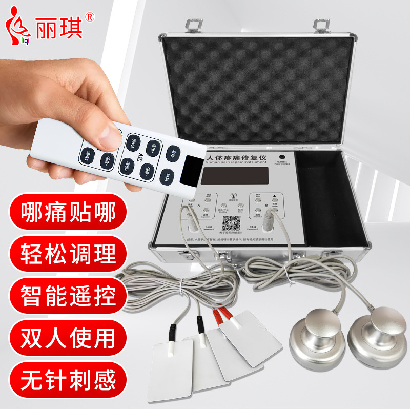 Fisioterapia bioeléctrica Meridian electroterapia instrumento moxibustión guía tee maestro a través del mundo control remoto DDS bioelectroterapia instrumento