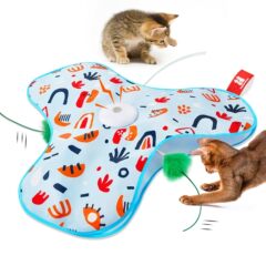 新品电动吸盘式猫咪捕猎罩吊杆逗猫盖布猫玩具自嗨解闷躲藏游戏罩