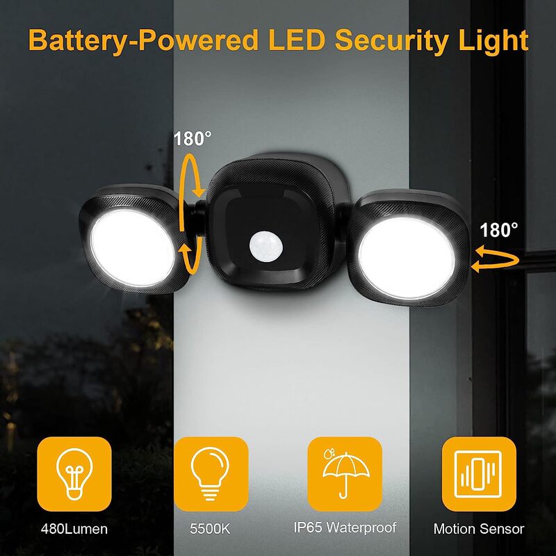 Battery outdoor induction wall lamp waterproof Amazon hot new garden lamp energy-saving lamp