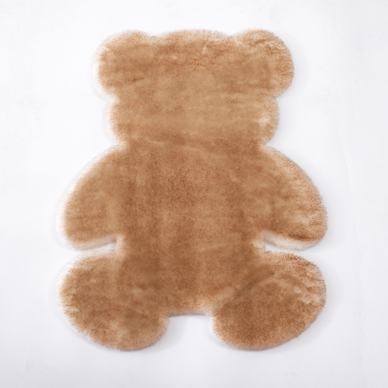 Alfombra de piel sintética de conejo de Amazon, diseño de dibujos animados, para sofá, dormitorio, mesita de noche, ventana, habitación infantil, alfombra de suelo de peluche, bonita y divertida image 7