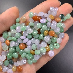 ビルマ玉翡翠三彩珠氷種多宝珠散珠玉玉玉ネックレスブレスレット部品手串卸売り