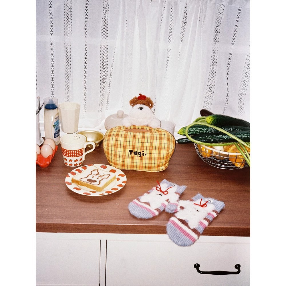 タギ.《》ぬいぐるみティッシュボックス ティッシュペーパー 寝室 家庭用収納 柑橘系ナプキン 癒し