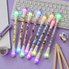 Cute girl light -emitting pen Student competition with a rotating pen double -headed colorful lamp cartoon passing light turning turning pen
