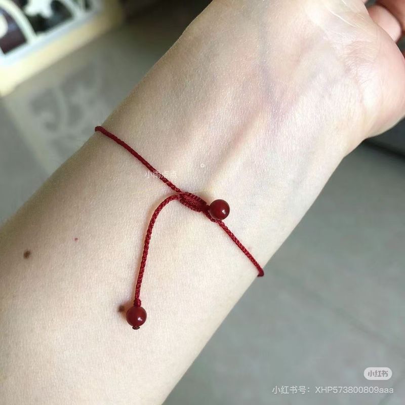 细小红绳超细手工编织脚链情侣本命年掉色手链闺蜜转运手绳脚绳|undefined