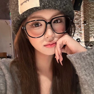 超轻素颜黑框眼镜女近视可配有度数大框显脸小早八多边形眼睛镜架