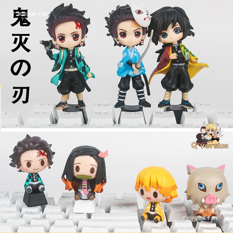 Free Shipping Demon Slayer: Kimetsu No Yaiba Personalized Keycap Mechanical Keyboard Translucent Creative Anime Girl Cute Nezuko Tanjiro