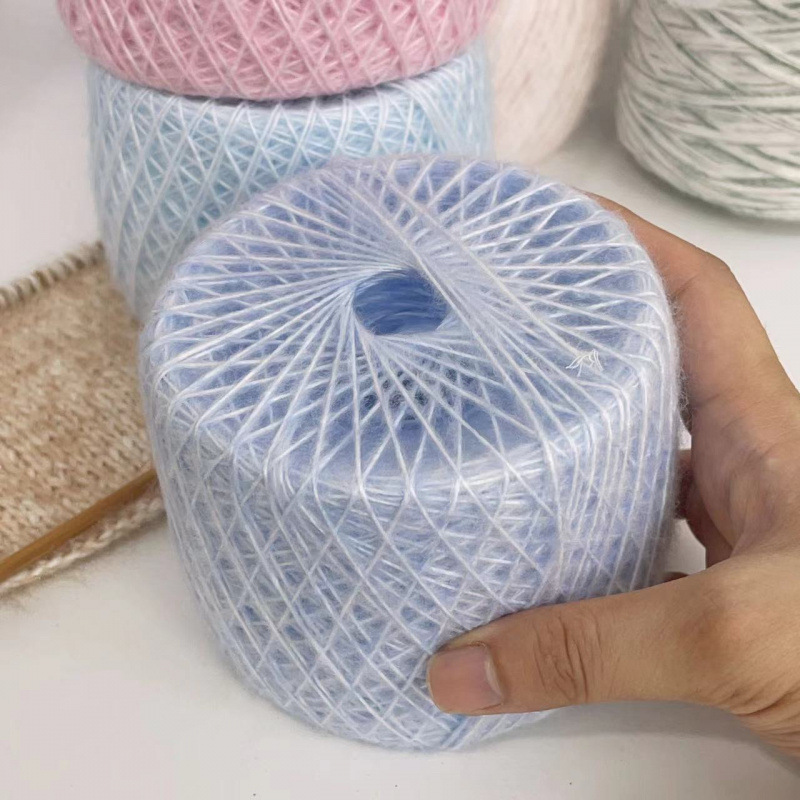 모헤어 98 라이트 블루 퍼플