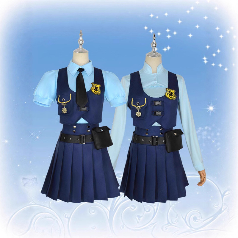 Zootopia Judy Cosplay Rabbit Police Officer Costume Set