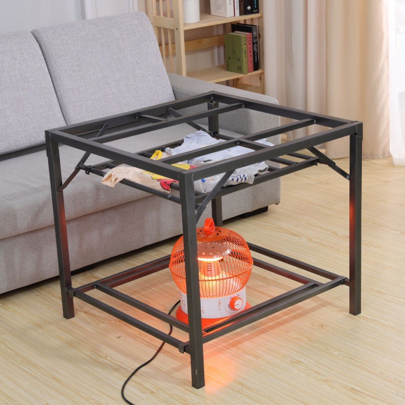 Firepot Table household Roast Foldable simple and easy Fire frame Square leisure time study Entertainment tables