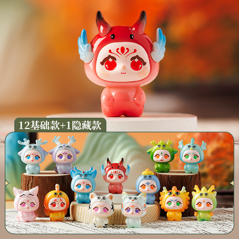国潮风祥瑞神兽盲盒桌面电视柜精美装饰品摆件节日礼品一件代发|undefined