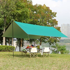 Outdoor large tent, extra-large canopy, camping awning, multi-person windproof and rainproof shelter, sun protection and shade tent