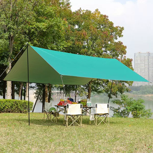 Outdoor large tent, extra-large canopy, camping awning, multi-person windproof and rainproof shelter, sun protection and shade tent