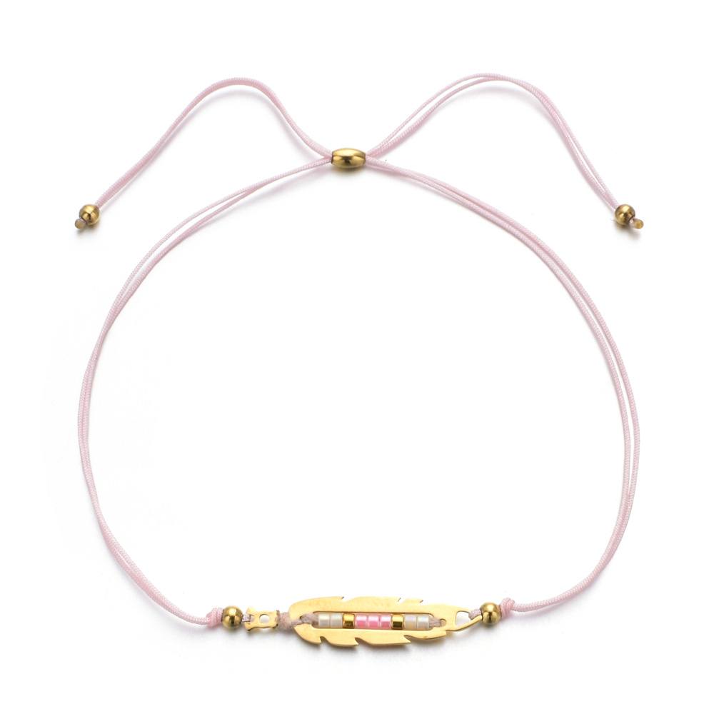 Women'S Gender Simple Style Leaf Stainless Steel Rope Women's Bracelets