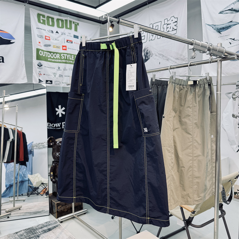 Outdoor mountain-style water-repellent large-pocket hiking camping quick-dry workwear half skirt sports skirt for women