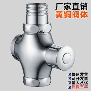 唐浴大便冲洗阀蹲便器冲水阀延时手按式厕所大小便池四通卫生间压
