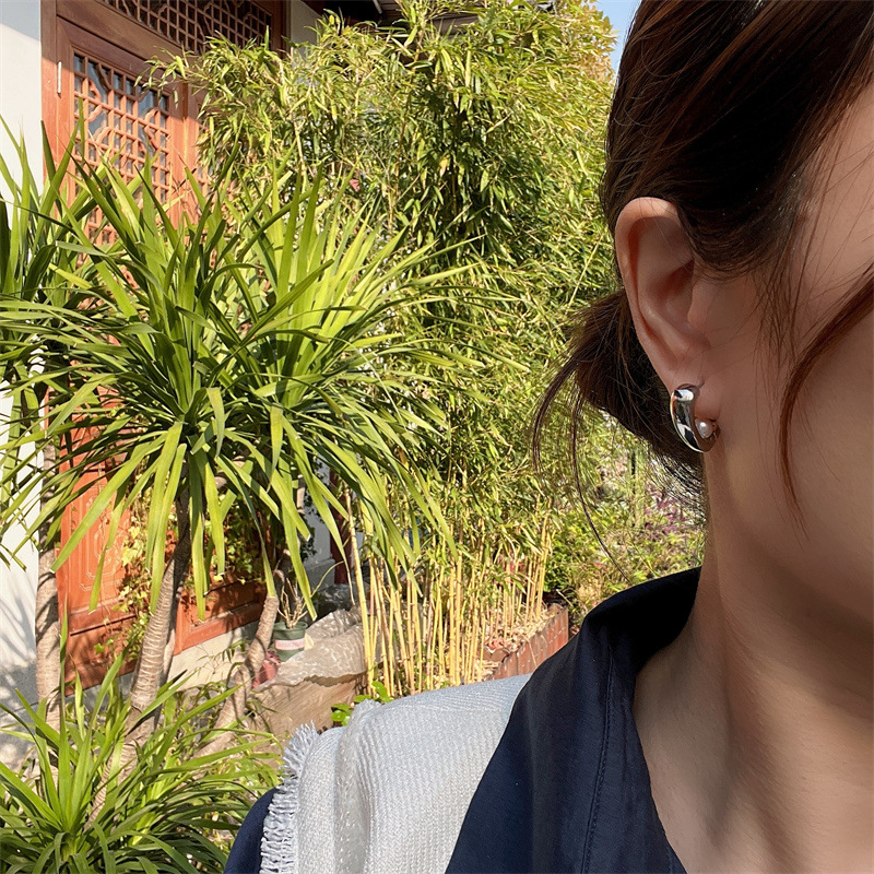 Fashion Heart Shape Copper Plating Earrings 1 Pair