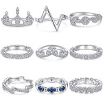 欧美跨境首饰925银戒指女食指戒锆石尾戒厂家批发925 Silver Ring