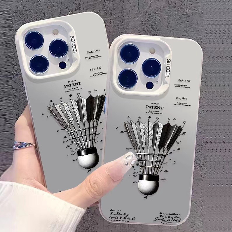 Personalized Badminton Suitable for 15Pro Apple 16Pro Max Phone Case 14Plus European and American 13 Niche 12Pro