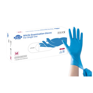 Kemei Cross-Border Wholesale Disposable Medical Nitrile Examination Gloves Blue Nitrile Gloves Latex Examination Gloves