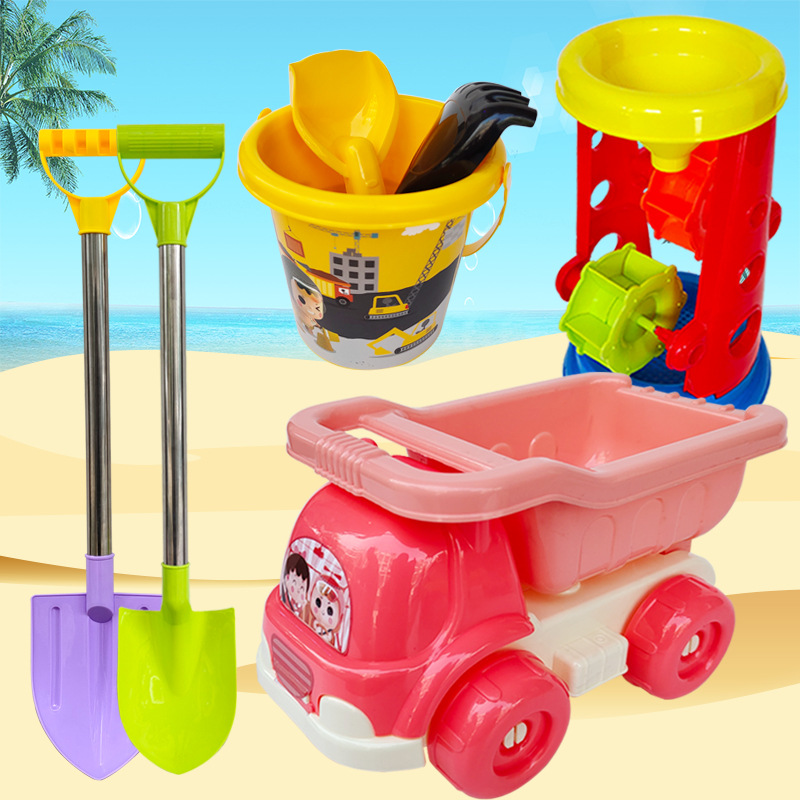 厂家直销沙滩铲子地摊玩具批发儿童沙滩玩具挖沙不锈钢柄玩雪铲子