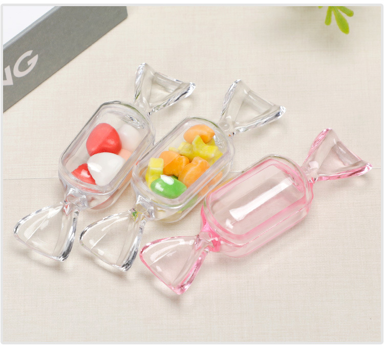Candy Gift Box Candy-shaped Transparent Plastic Wedding Candy Box Creative Wedding Supplies Candy Box Festive Packaging Box Wholesale display picture 3