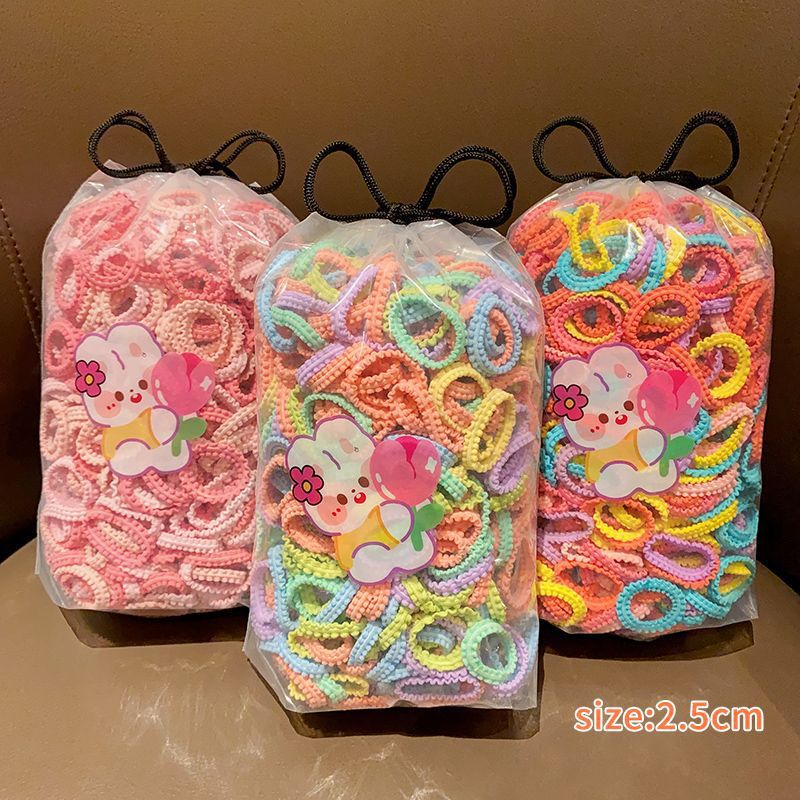 Tocado de cuerda de pelo de las niñas falda ensanchada diadema de tamaño pequeño alta elasticidad de los niños no duele banda de pelo dulce banda de goma bebé