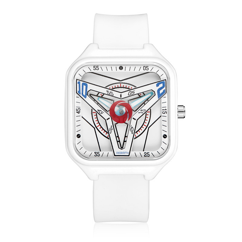 Moda gran dial temperamento hombres y mujeres reloj personalidad dominante neutral reloj de cuarzo hombres correa de silicona negra