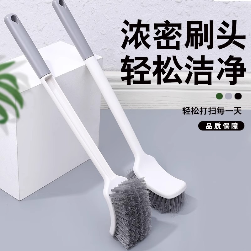 Japanese-Style Toilet Brush for Home Use, No Dead Corners, Long Handle, Wall-Mounted, No Drilling Required, Bathroom Cleaning Brush