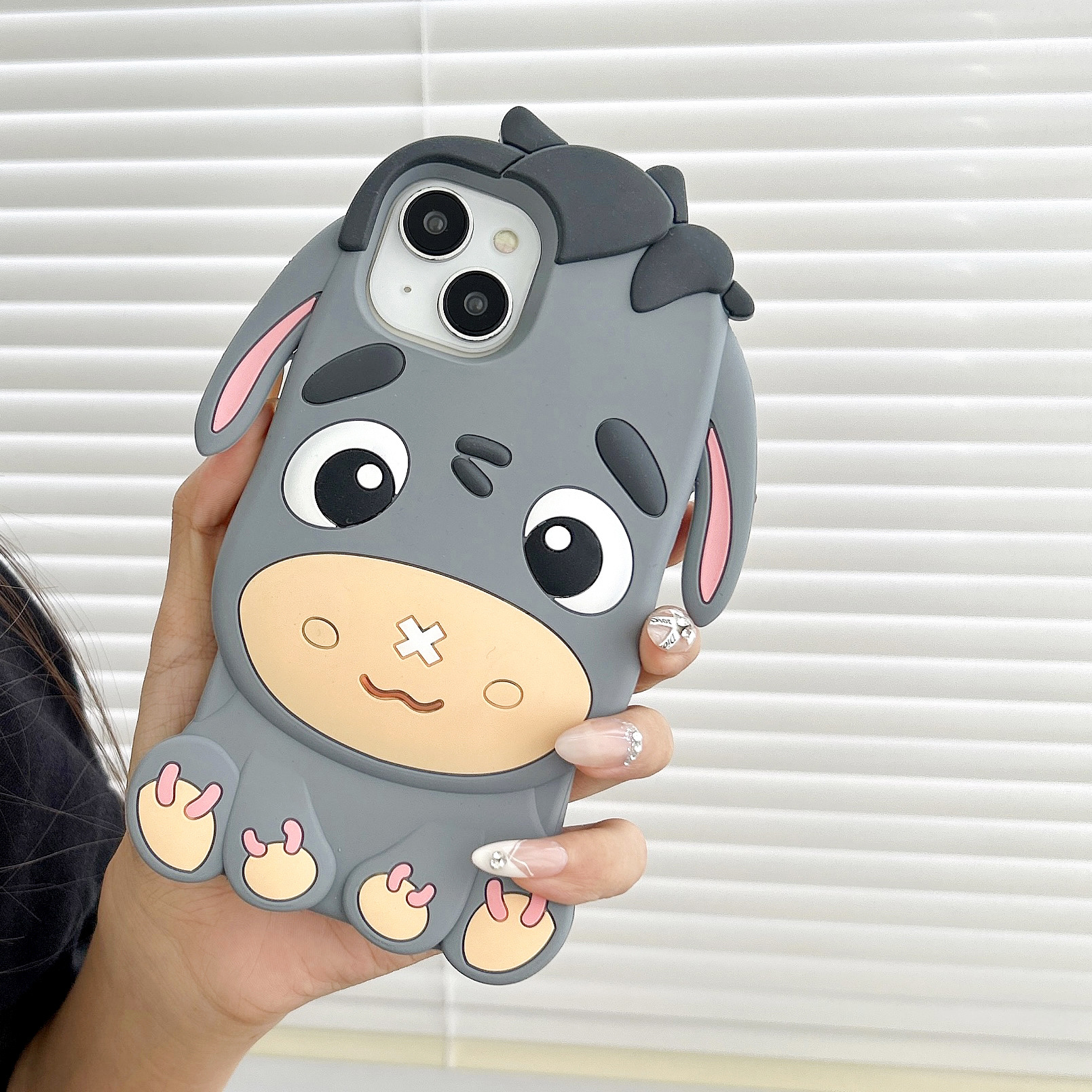 applicable to apple iphone stereo phone case cartoon silicone case amazon foreign trade dried shrimp hot order cute donkey