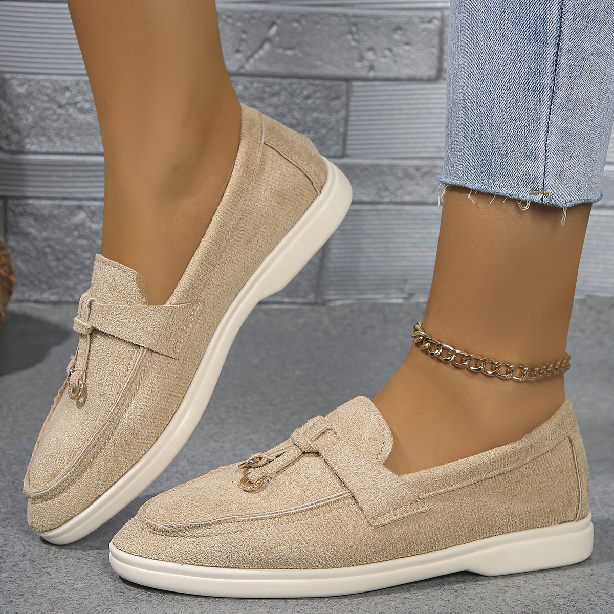 Women's Shoes suede flat soled large size low top single shoes _voghion.com