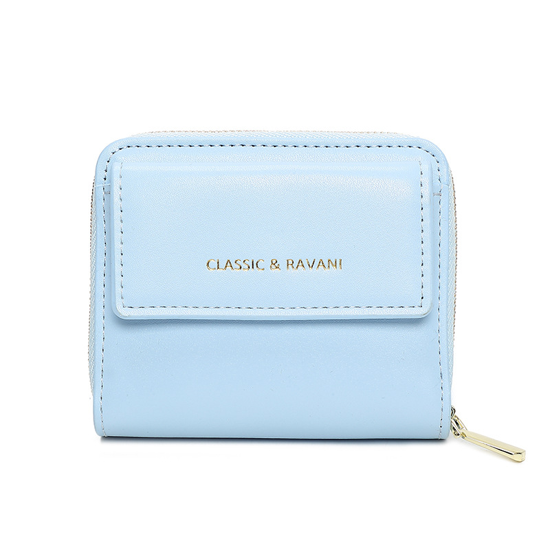 Nuevo color sólido simple bolso de cambio de damas multi-tarjeta billetera de bolso de mano multifuncional de estilo coreano para mujeres