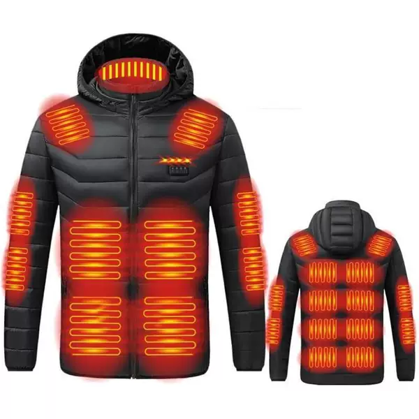 F 96165 Heated Hooded Jacket Intelligent Heating Cotton Coat