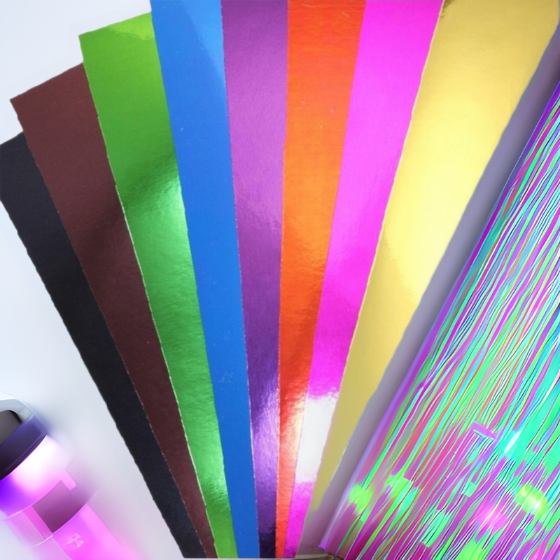 胸章/徽章/吧唧/专用PET七彩金银炫彩镭射片材特种纹路烫金特种纸