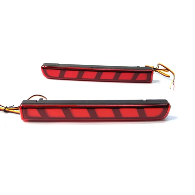 YCL cross-border application of Toyota WIGO AGYA modified rear bumper lamp rear surround reflector service brake two functions (Tail light) - red-unilateral