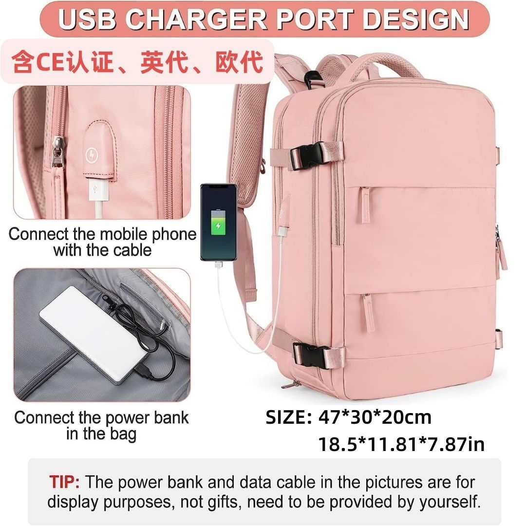 Amazon transfronteriza de gran capacidad mochila multifuncional tela impermeable compartimento de zapatos independiente bolsa de separación húmeda y seca computadora