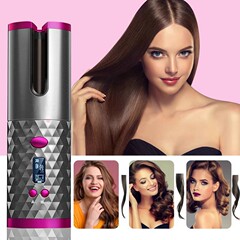 【男女兼用】ワイヤレス充電式ヘアアイロン 電動カールアイロン 自動簡単カールスタイリングツール ヘアケア