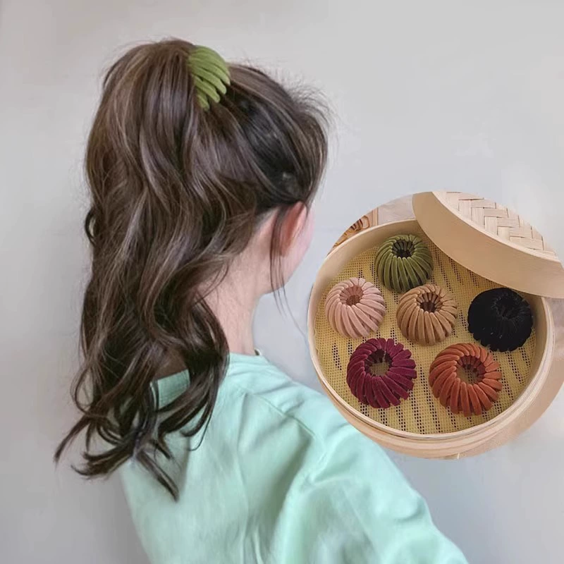 Корейское кольцо для волос с птичьим гнездом, заколка для волос, ленивая заколка для волос, завязка на голову, высокий хвост, специальная фиксированная заколка, телескопический захват