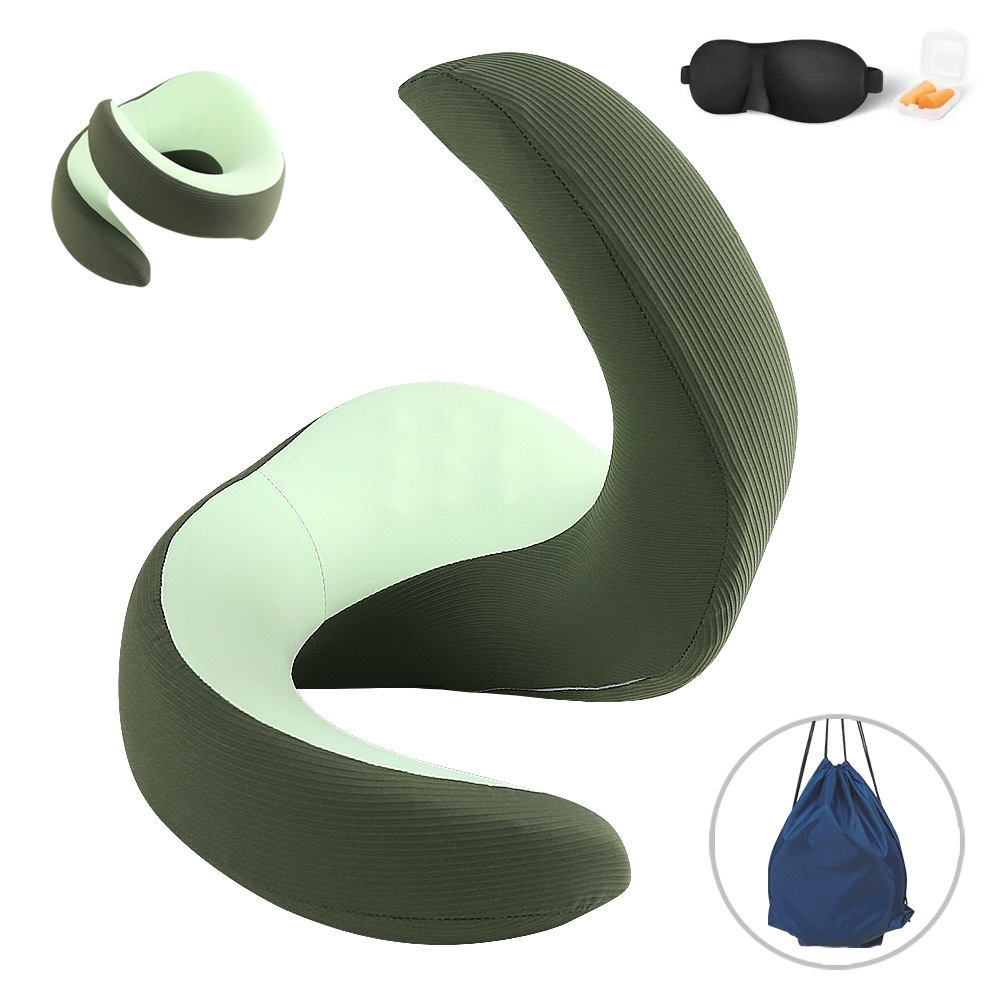 Nuevas almohadas transfronterizas en forma de U protegen la columna cervical almohada en forma de U almohada de memoria de algodón de rebote lento almohada en forma de U portátil fácil de almacenar almohada en forma de U image 9